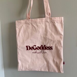 DeGoddess Light Pink Canvas Tote